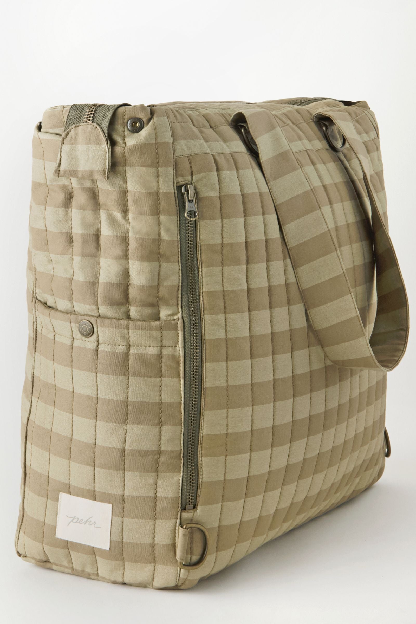 Convertible Diaper Bag - Moss Stripe