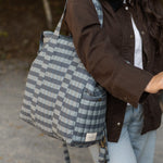 Convertible Diaper Bag - Indigo Stripe