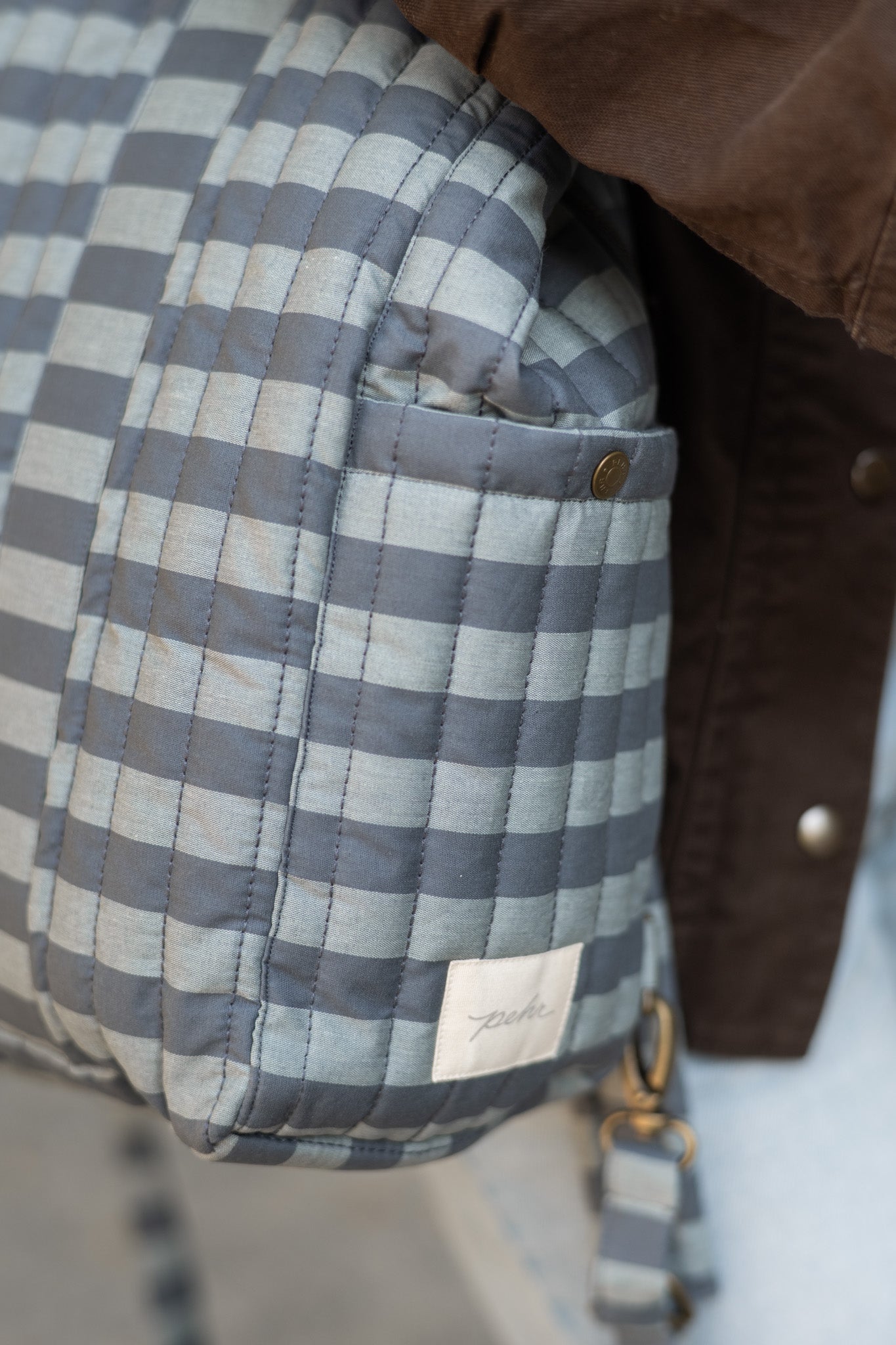 Convertible Diaper Bag - Indigo Stripe