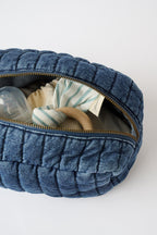 denim pouch vintage wash