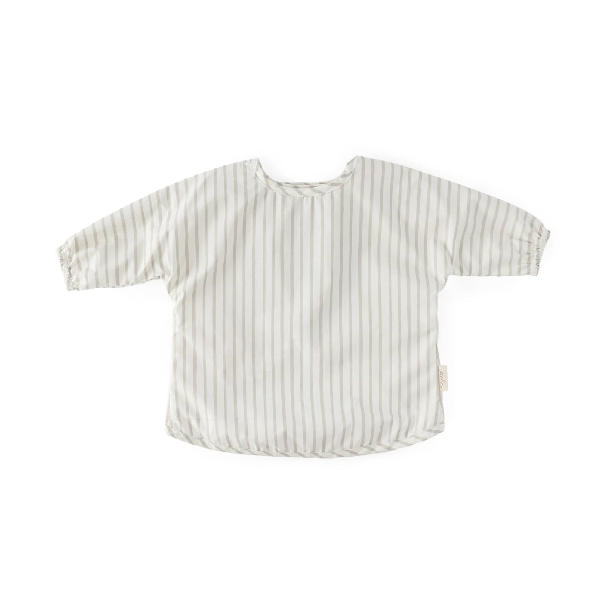 Water-Repellent Baby Smock - Stripes Away Pebble Grey