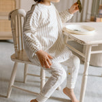 Water-Repellent Baby Smock - Stripes Away Pebble Grey