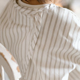 Water-Repellent Baby Smock - Stripes Away Pebble Grey