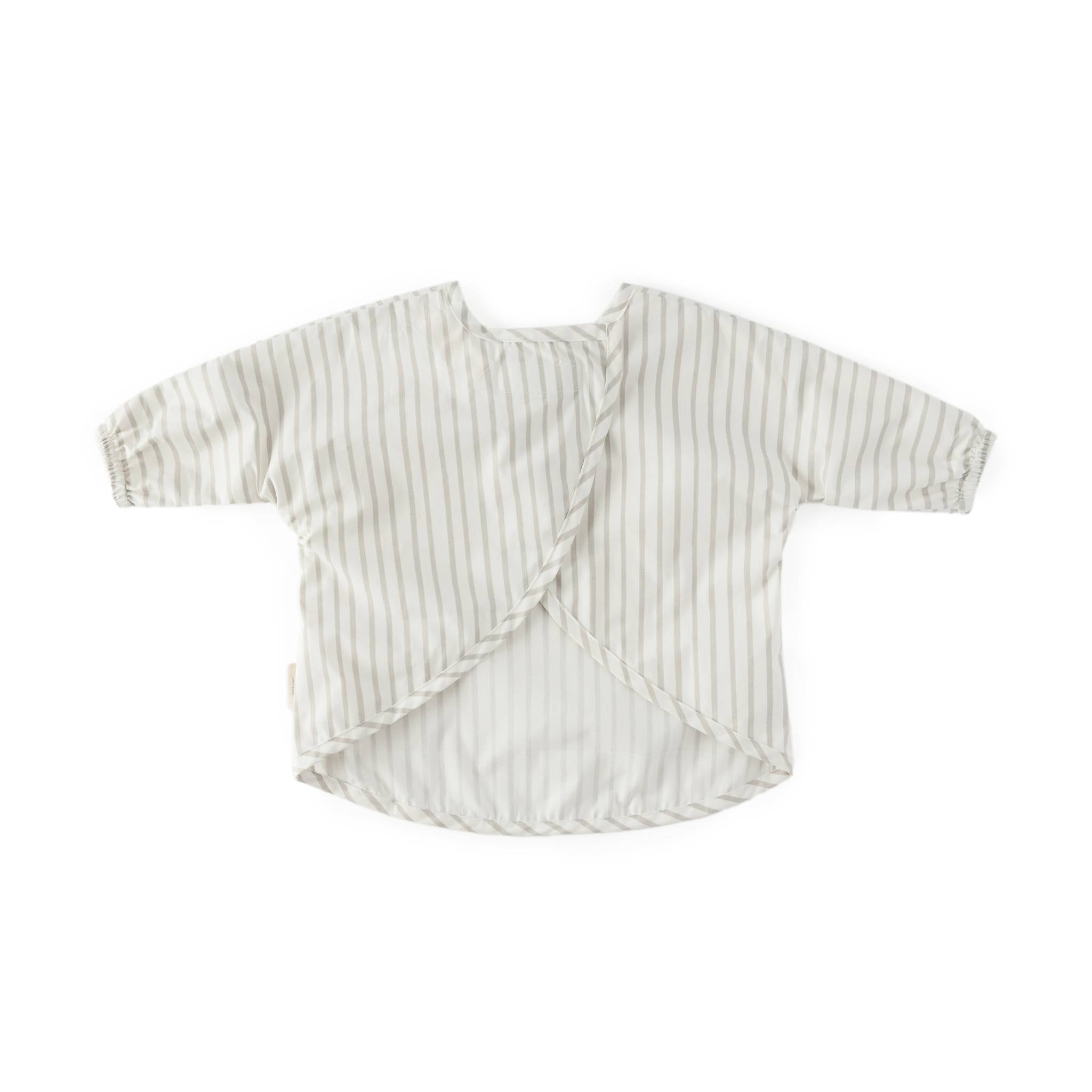 Water-Repellent Baby Smock - Stripes Away Pebble Grey