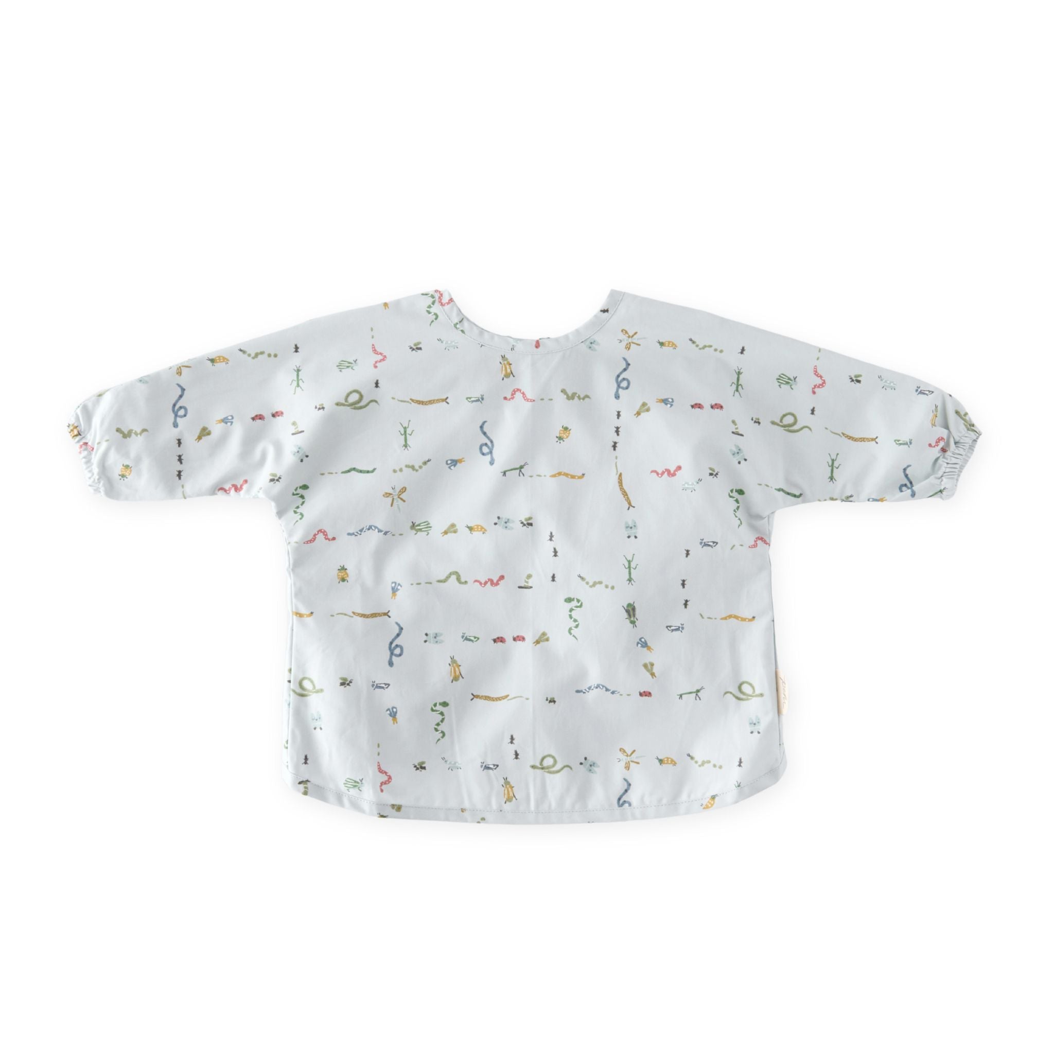 Water-Repellent Baby Smock - Crawling Critters Blue