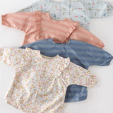 Water-Repellent Baby Smock - Crawling Critters Blue