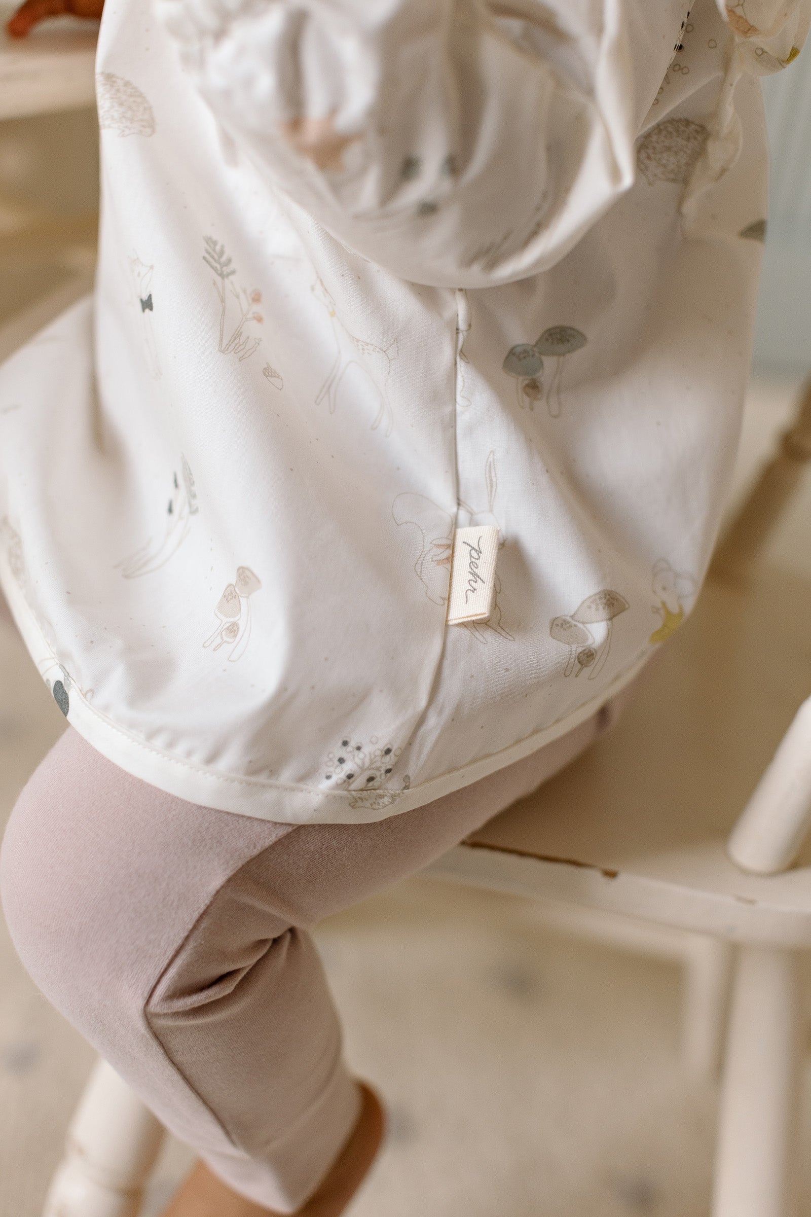 Water-Repellent Ruffle Baby Smock - Magical Forest
