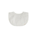 baby water repellent everyday essential baby bib stripes away pebble grey in neutrals pattern