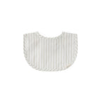 baby water repellent everyday essential baby bib stripes away pebble grey in neutrals pattern
