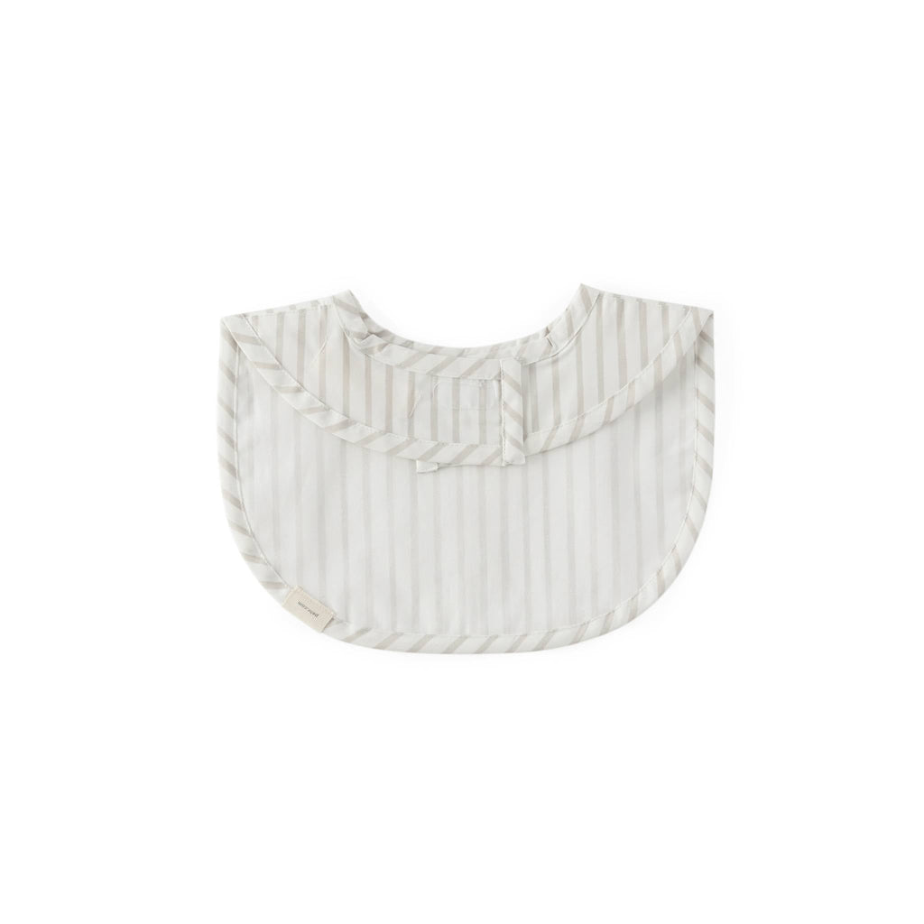 baby water repellent everyday essential baby bib stripes away pebble grey