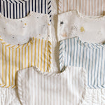 Water-Repellent Everyday Essential Baby Bib - Stripes Away Sea