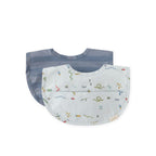 baby water repellent baby bibs with pocket set of 2 crawling critters blue in blues pattern
