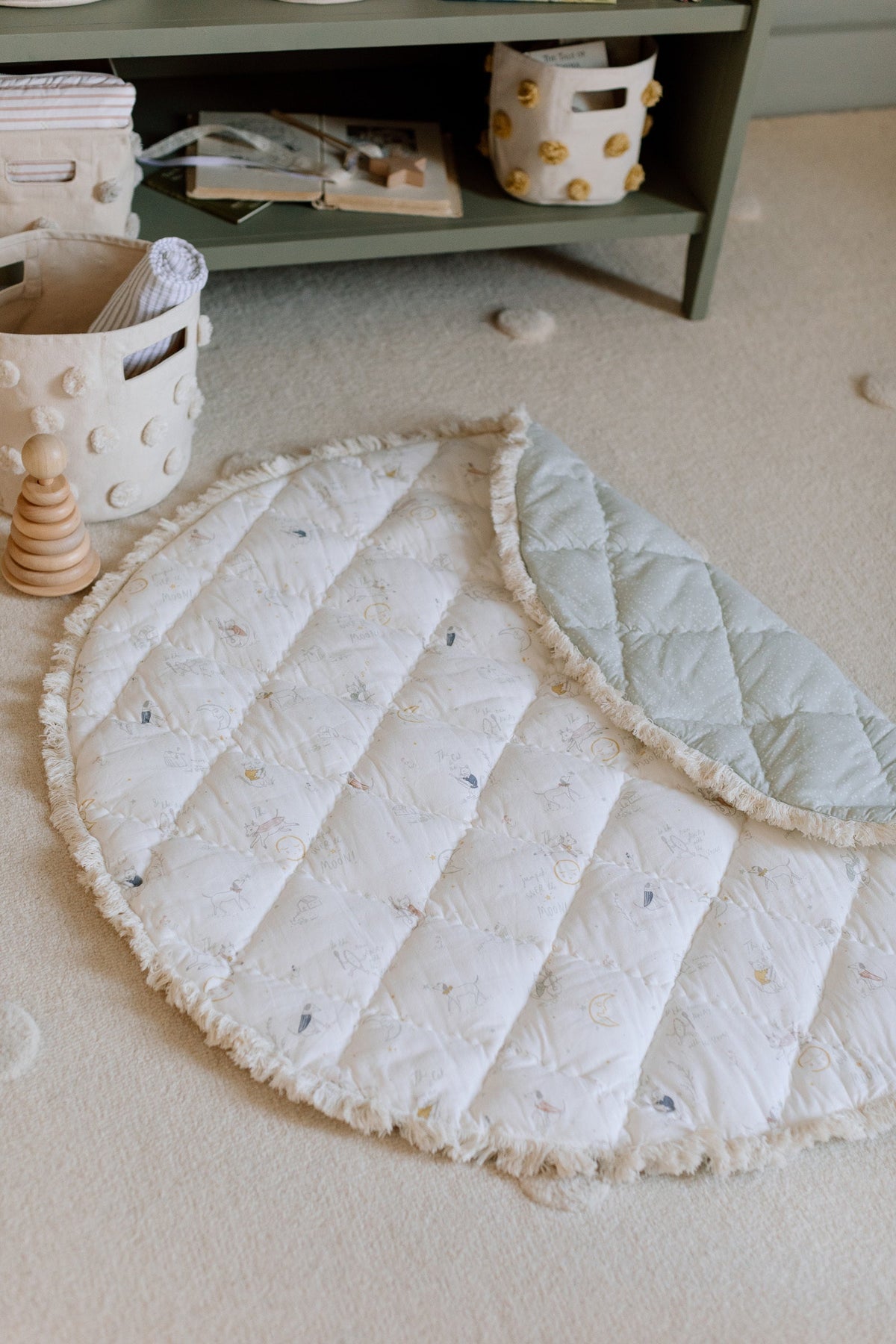 baby play mat over the moon
