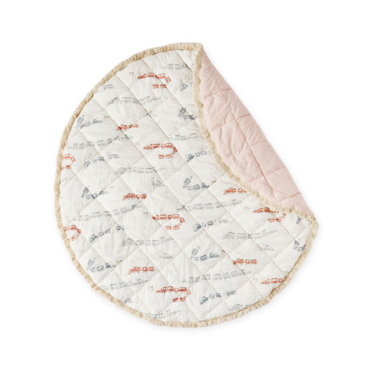 baby play mat locomotive in blues pattern