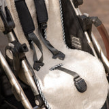 Reversible Stroller Insert - Gingham Indigo /Sherpa