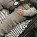 Reversible Stroller Insert - Gingham Indigo /Sherpa