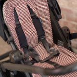 Reversible Stroller Insert - Gingham Mulberry/Sherpa