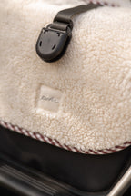 reversible stroller insert gingham mulberry/sherpa