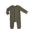 baby essentials romper olive in greens pattern