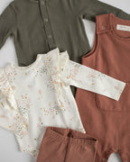 baby essentials romper olive