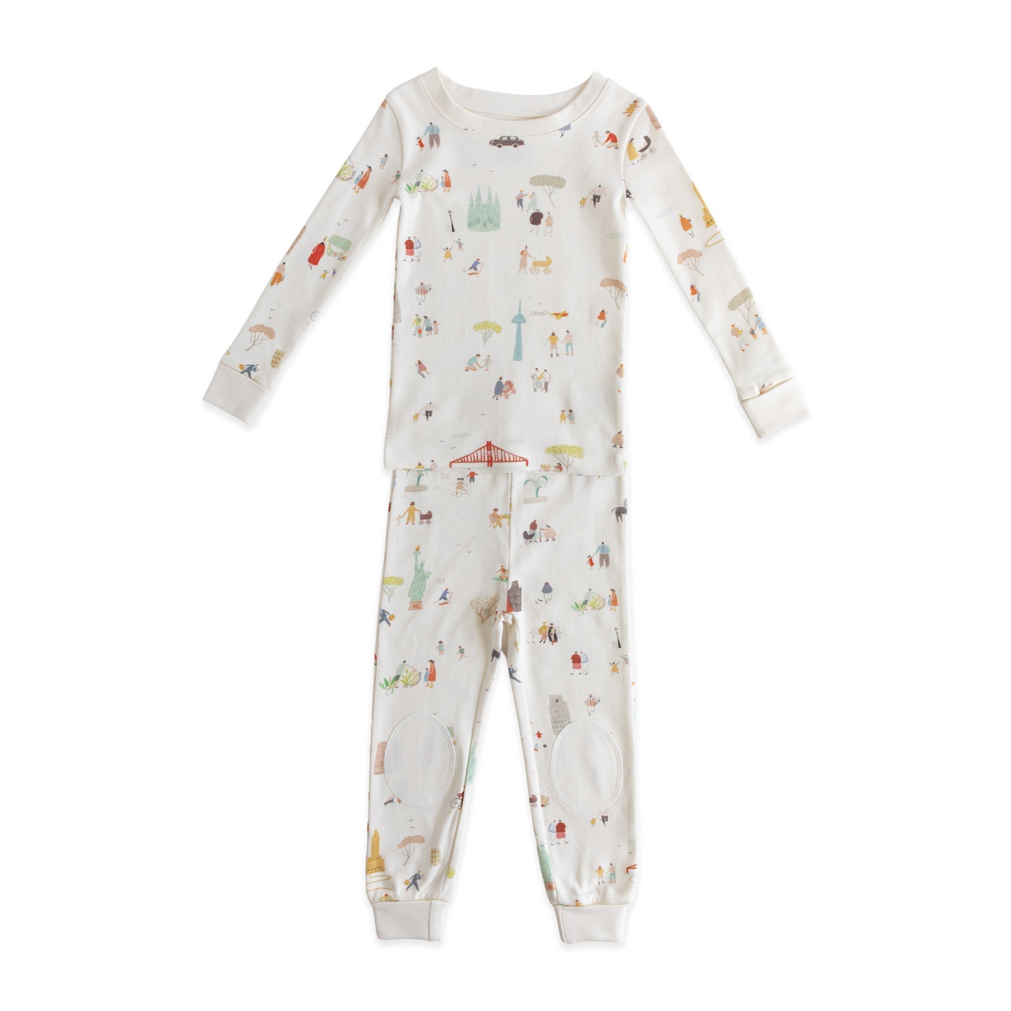 toddler ribbed toddler pajama explore the world in multi pattern