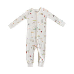 Ribbed Baby Footless Sleeper - Explore the World