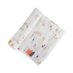 Organic Cotton Muslin Swaddle - Explore the World