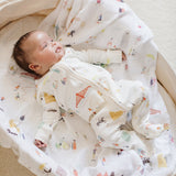 Organic Cotton Muslin Swaddle - Explore the World