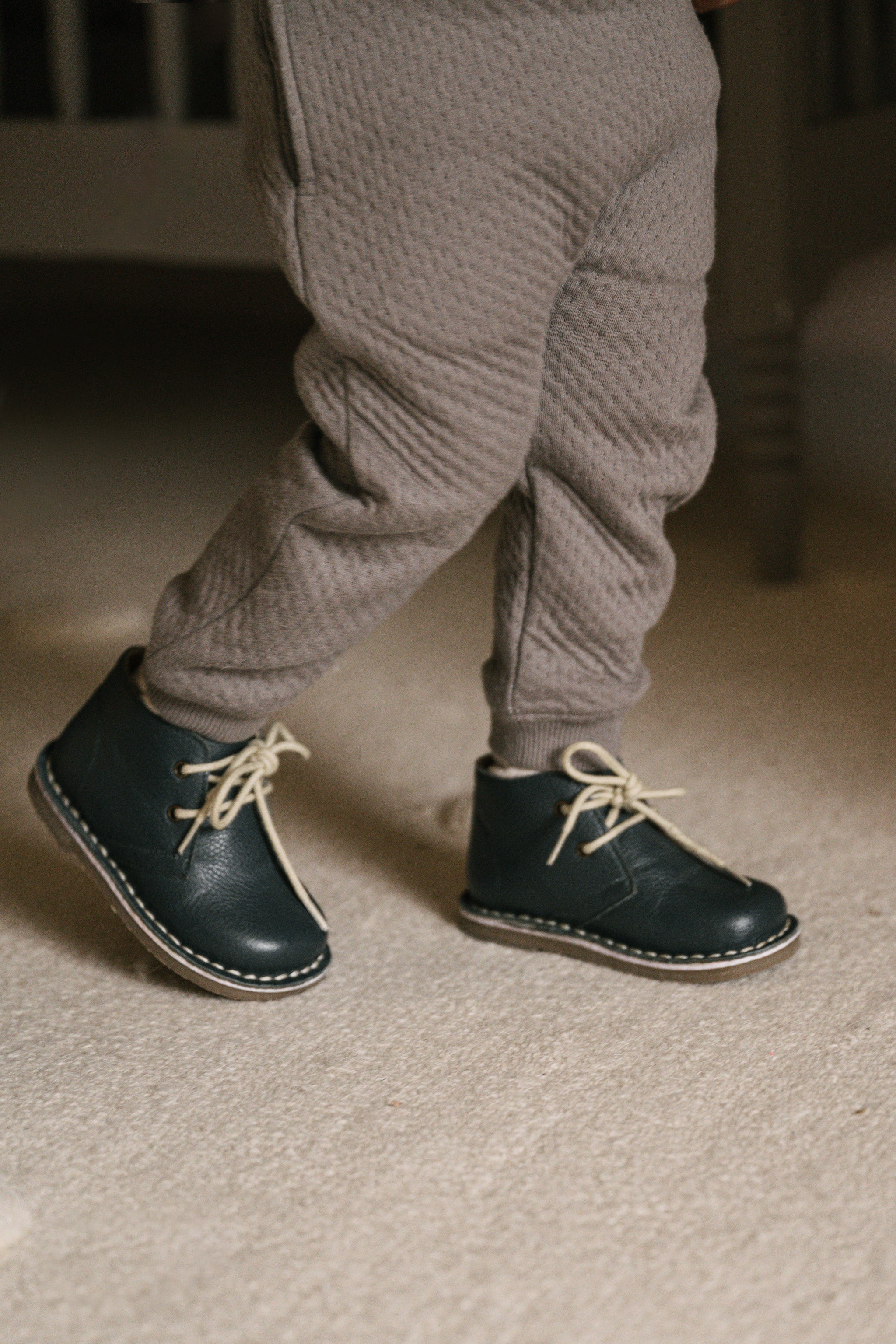 Leather Desert Boot - Indigo