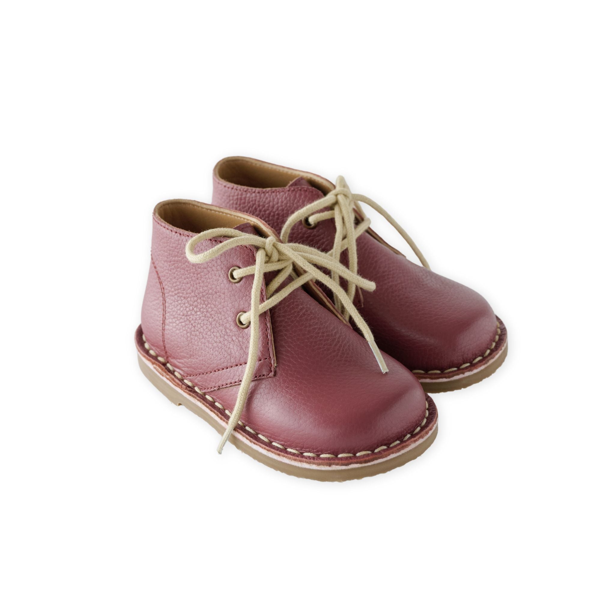 Leather Desert Boot - Mulberry