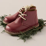 Leather Desert Boot - Mulberry