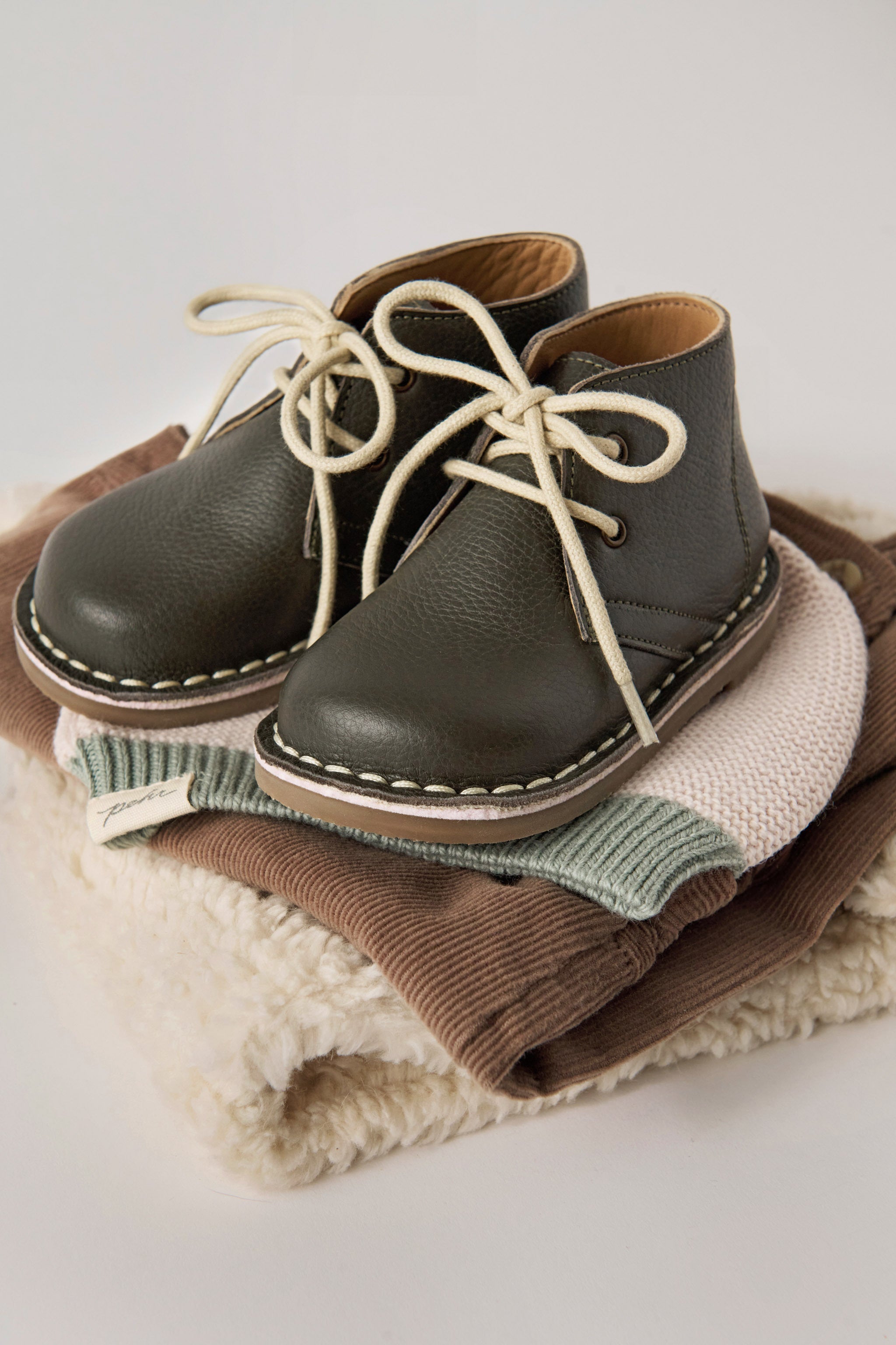 Leather Desert Boot - Olive