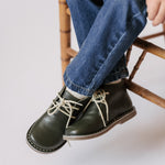 Leather Desert Boot - Olive