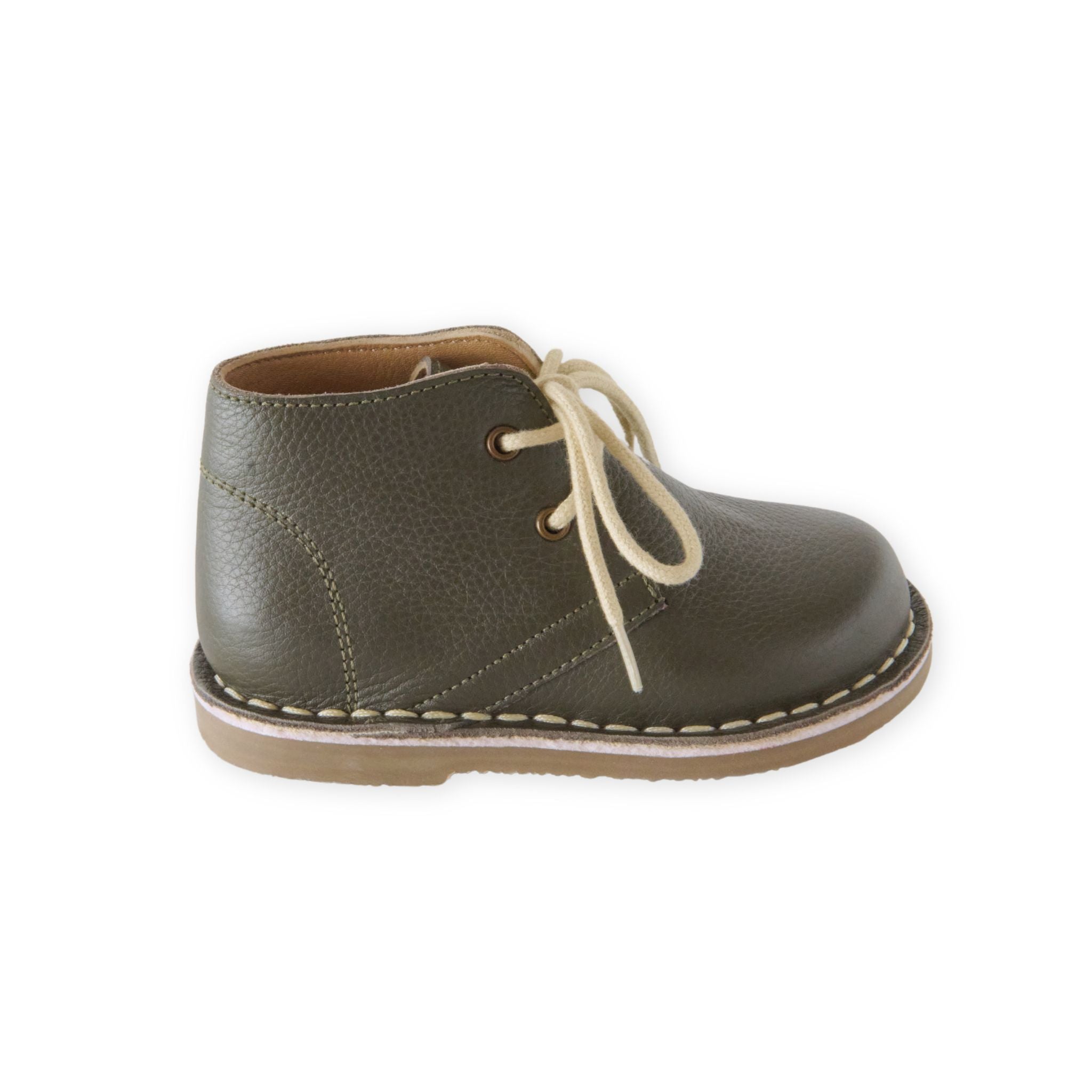 Leather Desert Boot - Olive