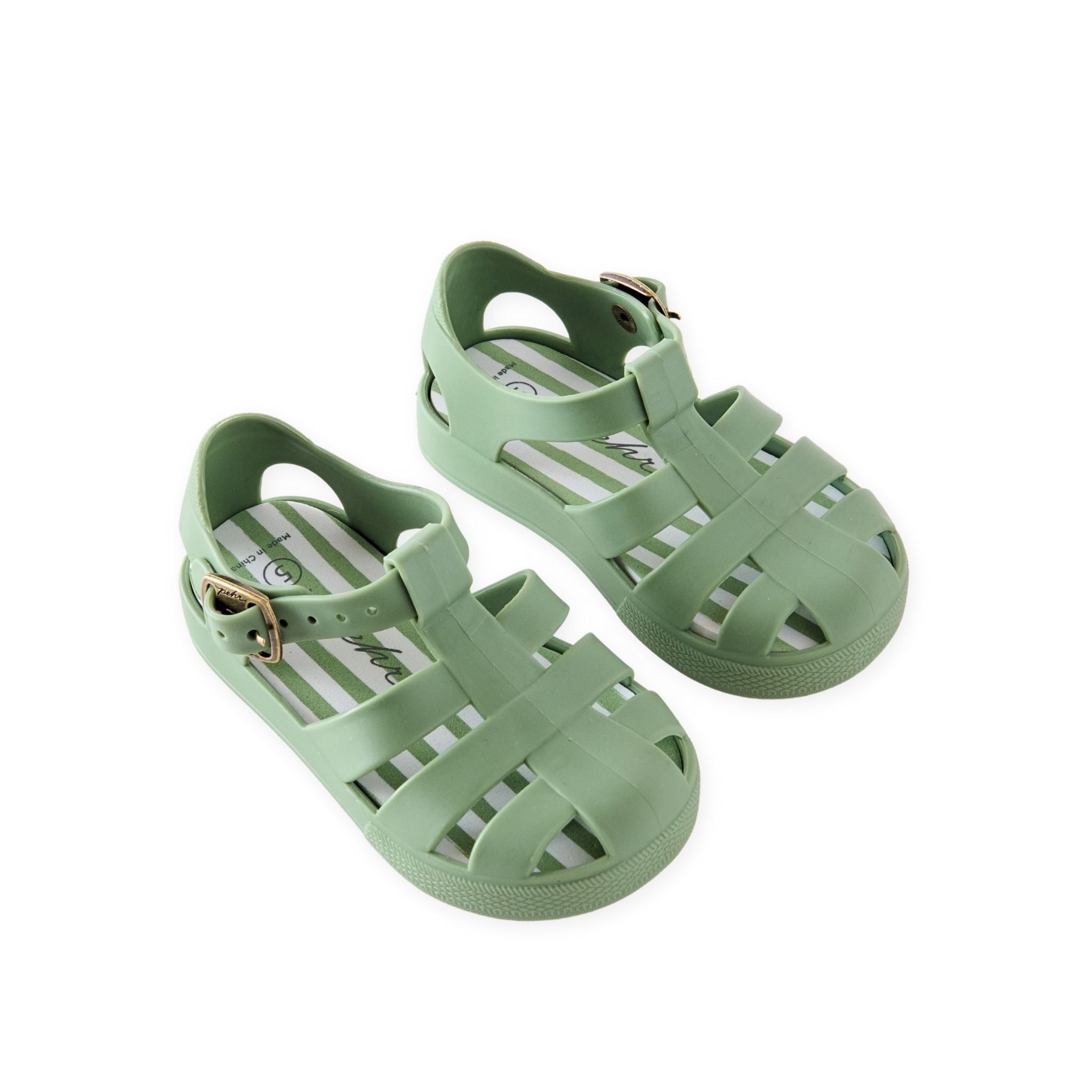 fisherman sandal grass in greens pattern