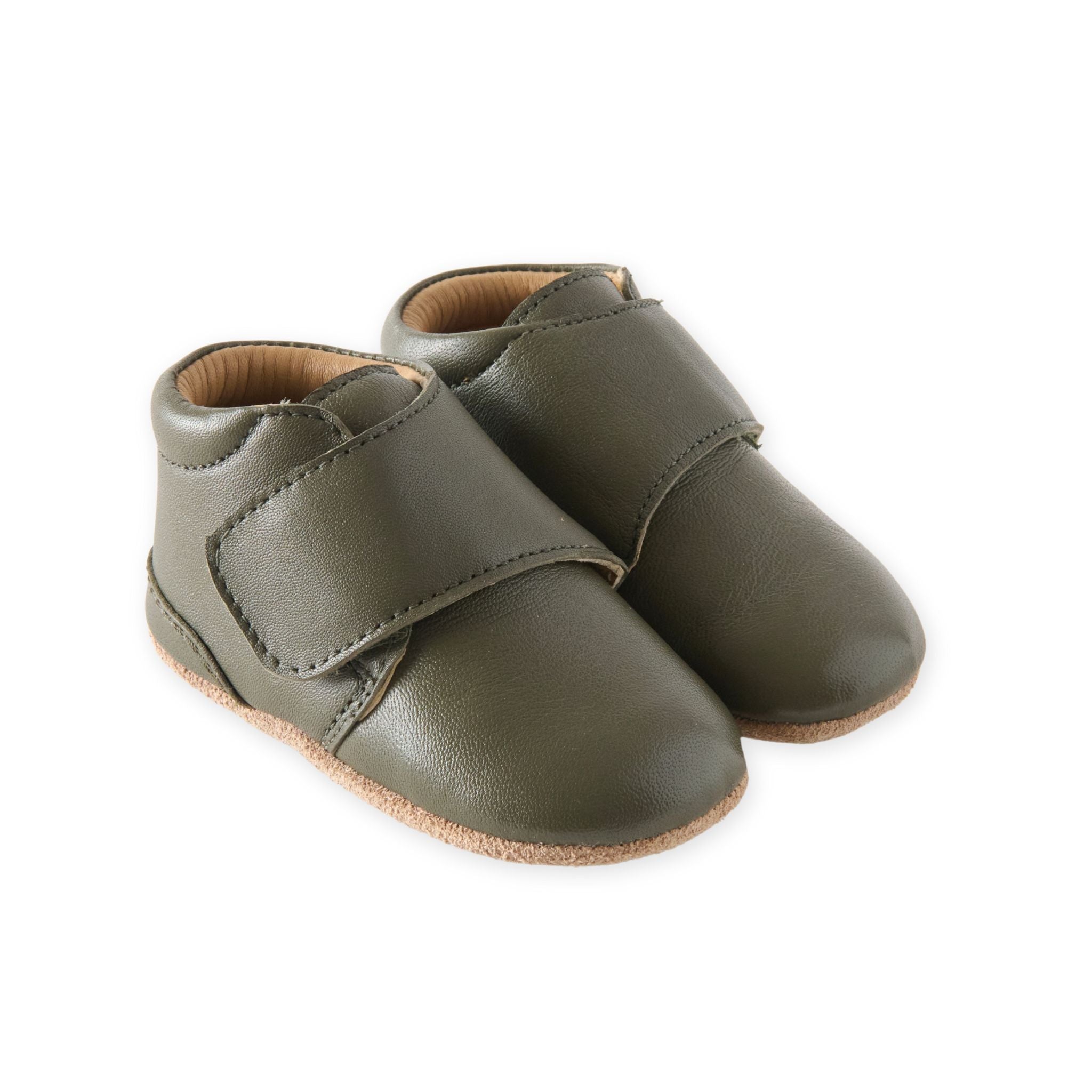 Leather Babble Bootie - Olive