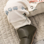 Leather Babble Bootie - Olive