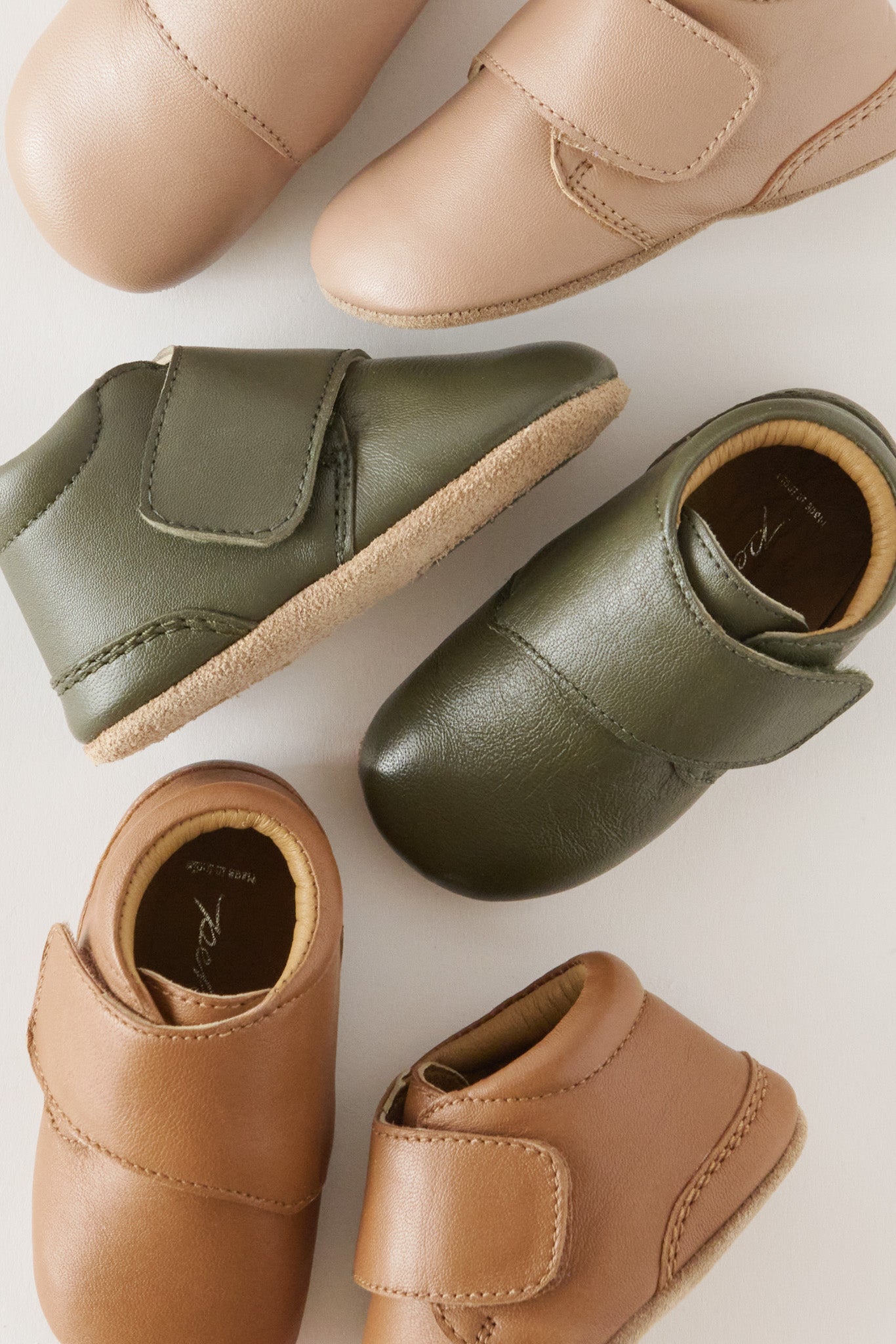 Leather Babble Bootie - Olive
