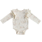 flutter one piece flower patch in pinks pattern