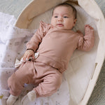 French Terry Harem Pant - Soft Peony