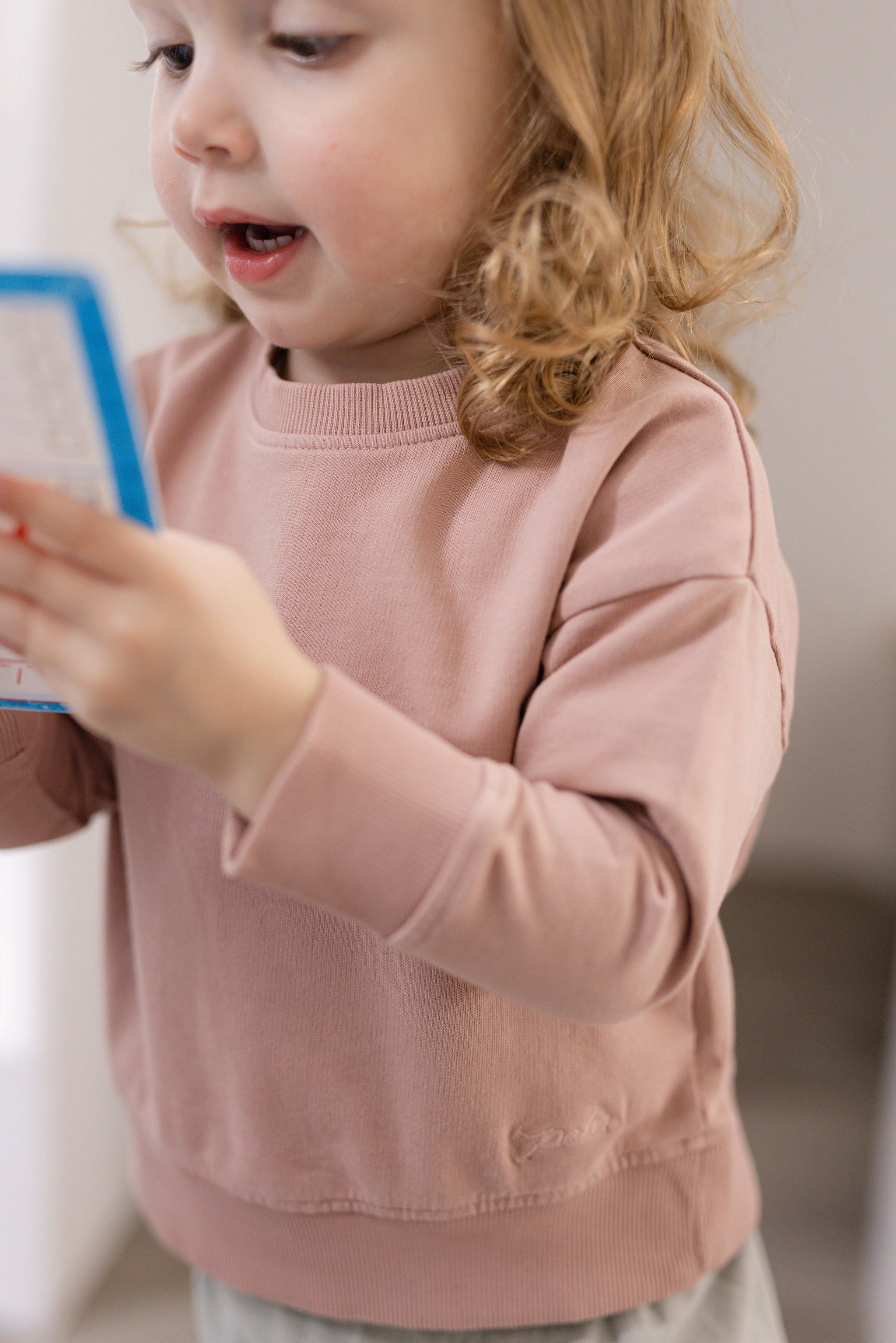 French Terry Sweatshirt - Soft Peony