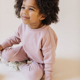 French Terry Sweatshirt - Soft Peony