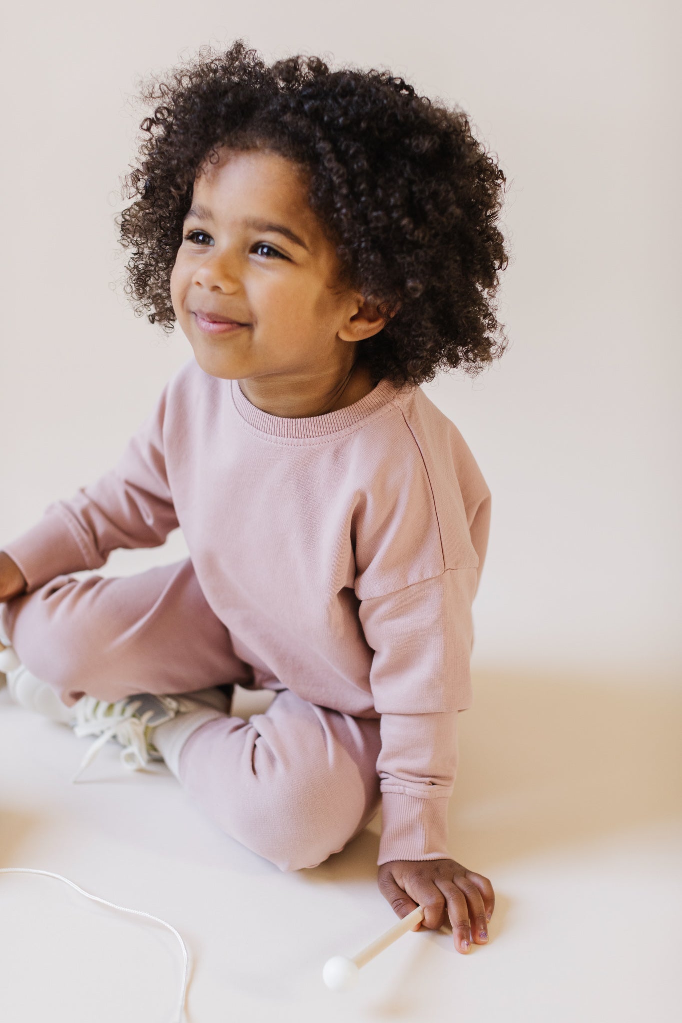 French Terry Sweatshirt - Soft Peony