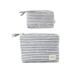 On The Go Pouch - Stripes Away Ink Blue