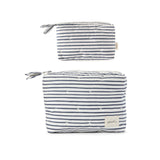 On The Go Pouch - Stripes Away Ink Blue
