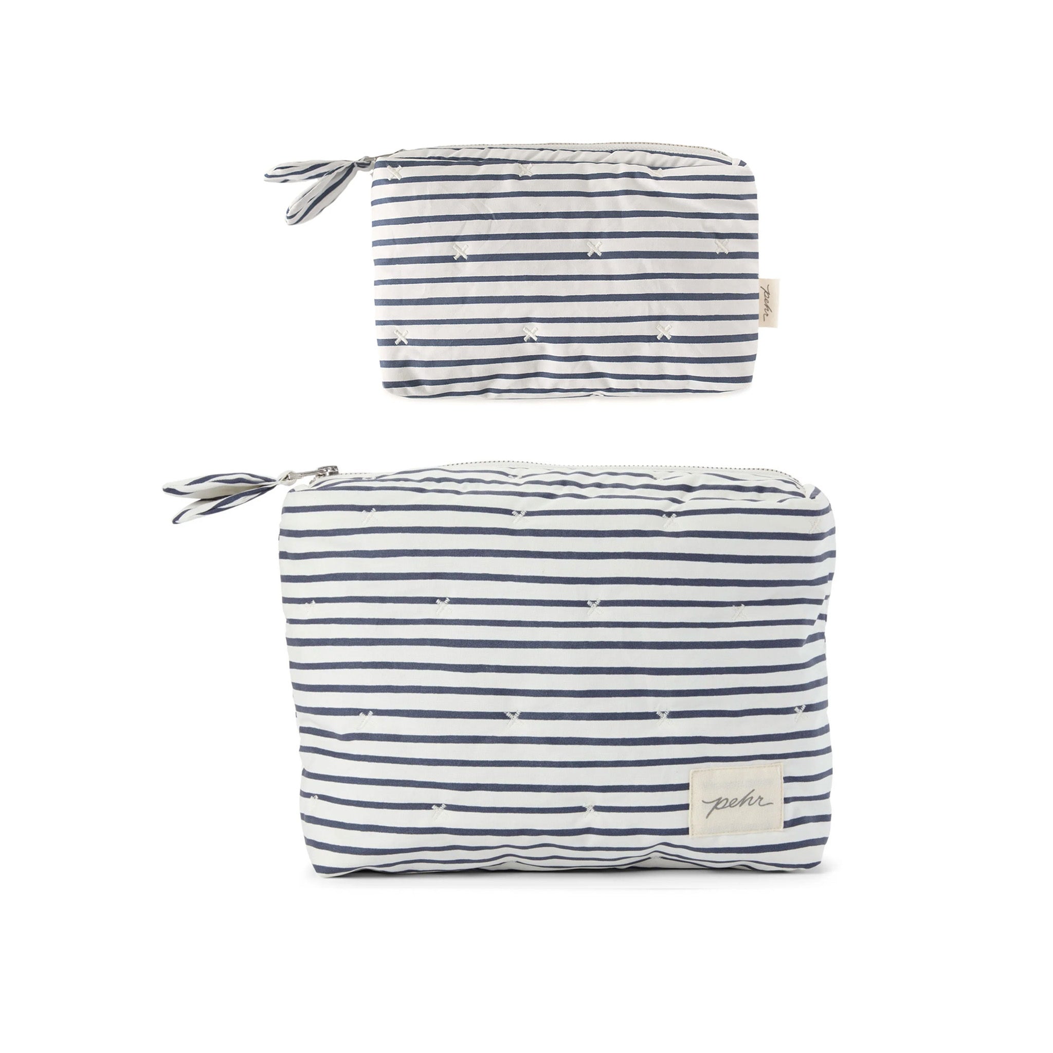 On The Go Pouch Set - Stripes Away Ink Blue