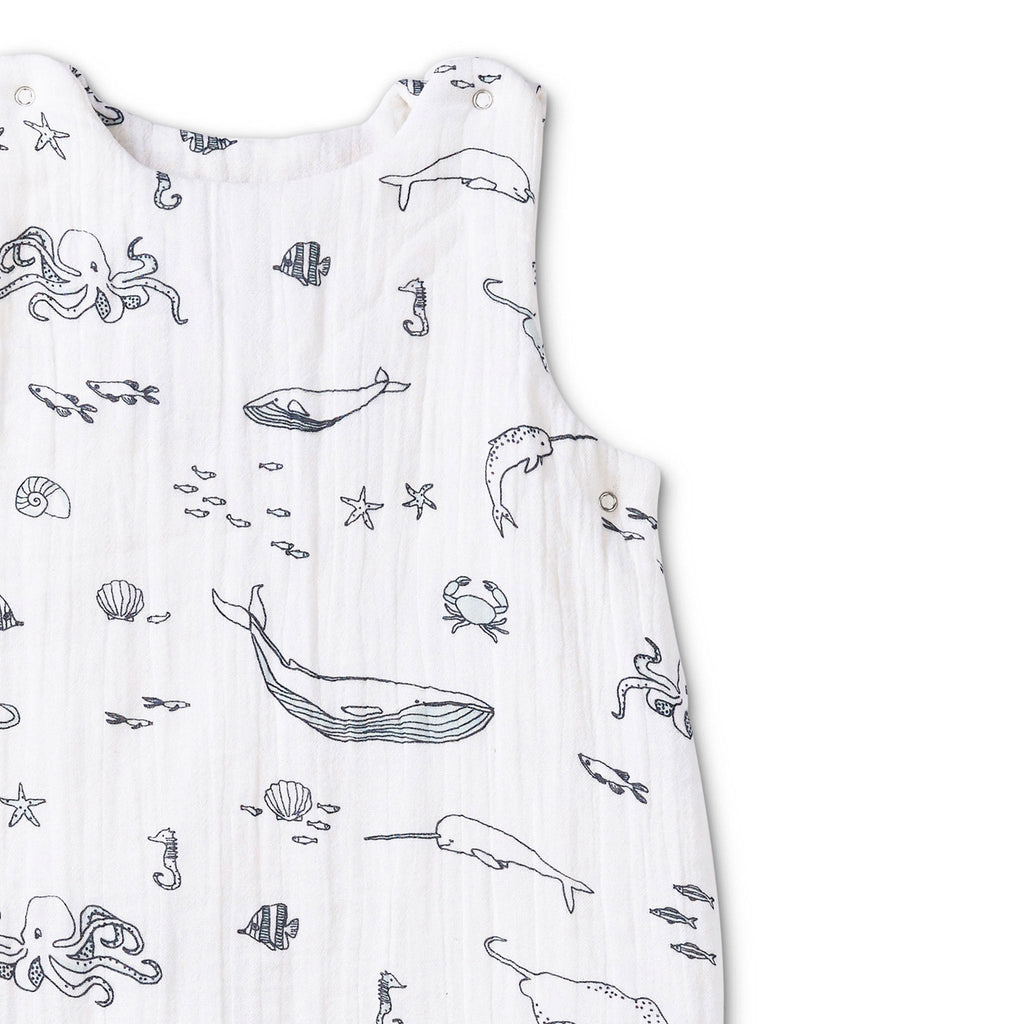 1.0 tog sleep bag life aquatic in blues pattern