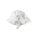 bucket hat life aquatic in blues pattern