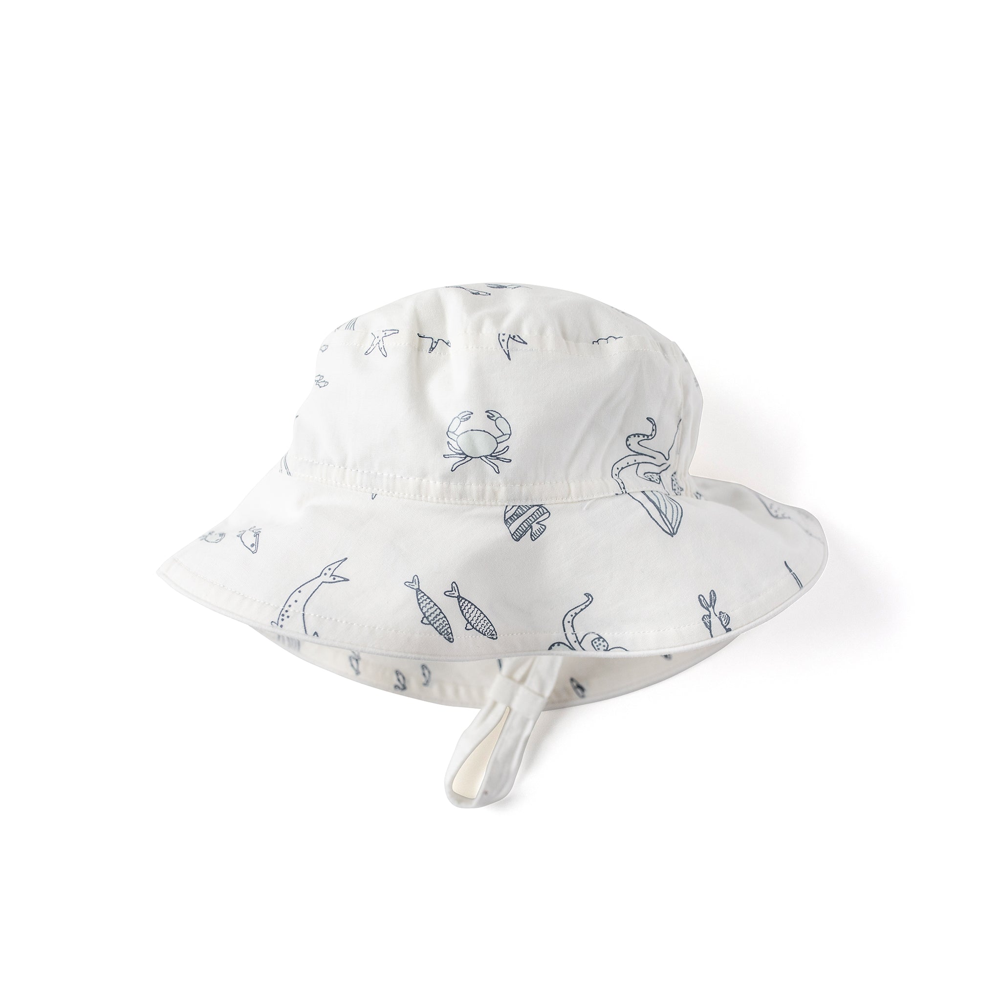 bucket hat life aquatic in blues pattern