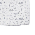 crib sheet life aquatic in blues pattern